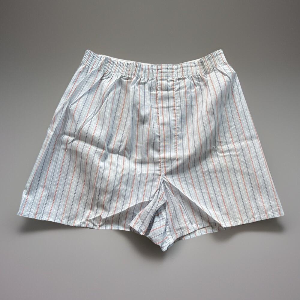 NOS Vintage Boxer Shorts 1970s Permanent Press Size 38 Light Blue Stripe 2